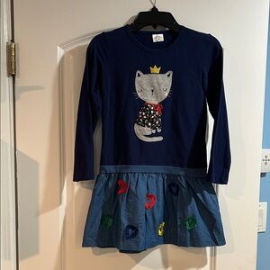 Cute Cat Long Sleeve Dress